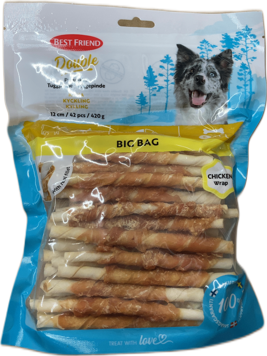 Best Friend tvöfaldar tyggistangir með kjúklingi 420 g