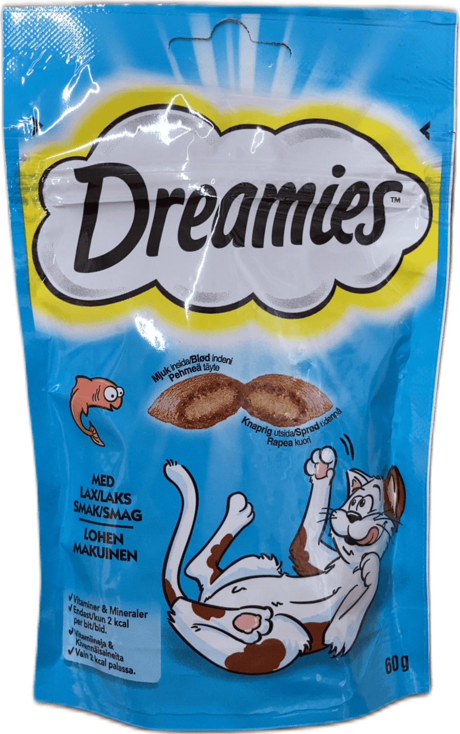 Dreamies kattanammi með laxi 60 g