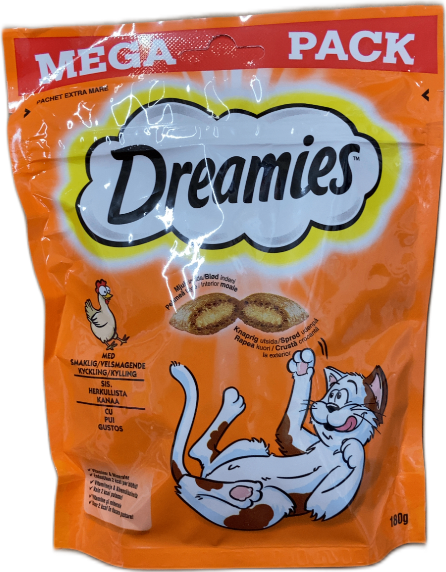 Dreamies kattanammi með kjúklingi Megapakki 180 g