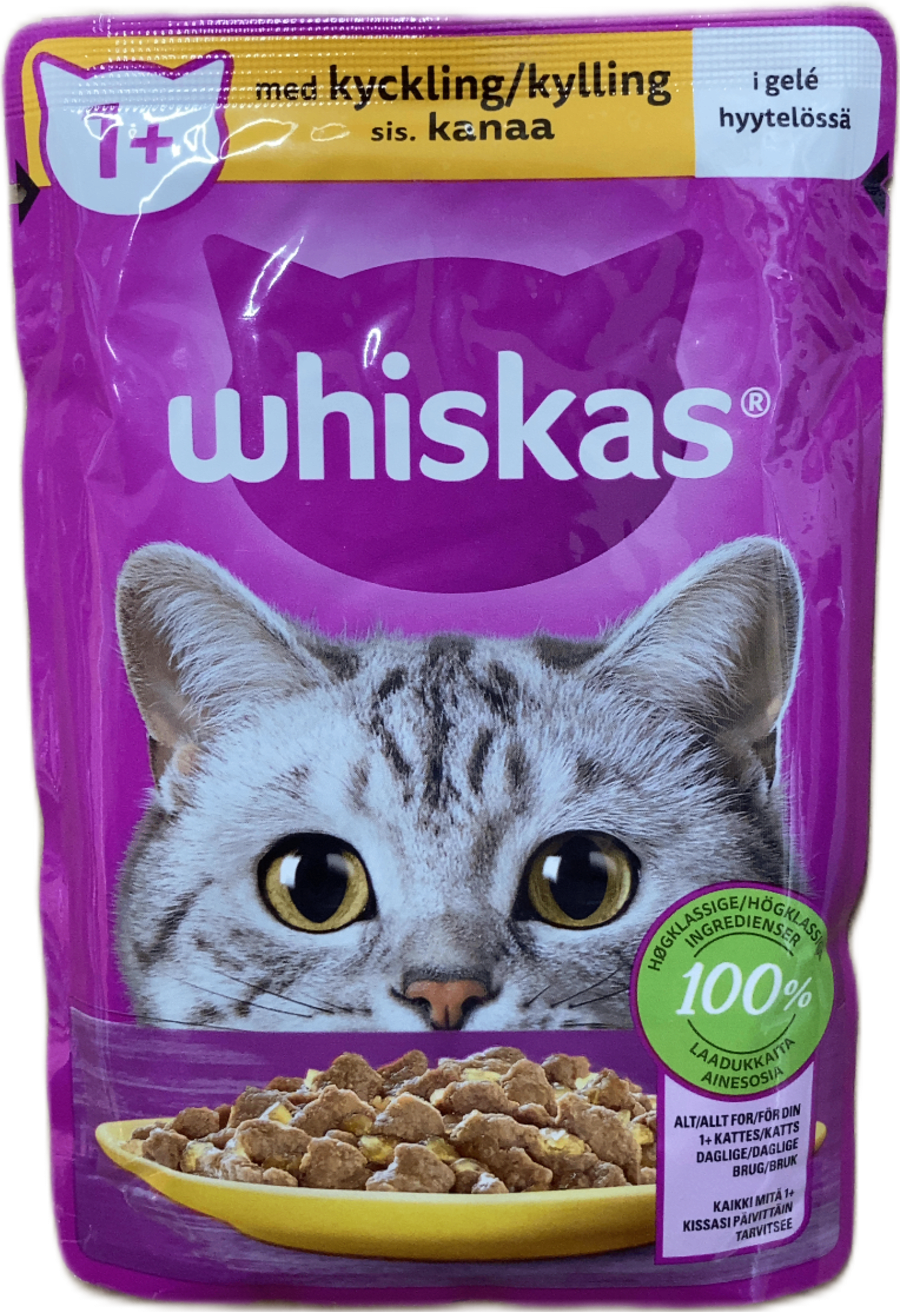 Whiskas 1+ Kjúklingur í hlaupi 85 g