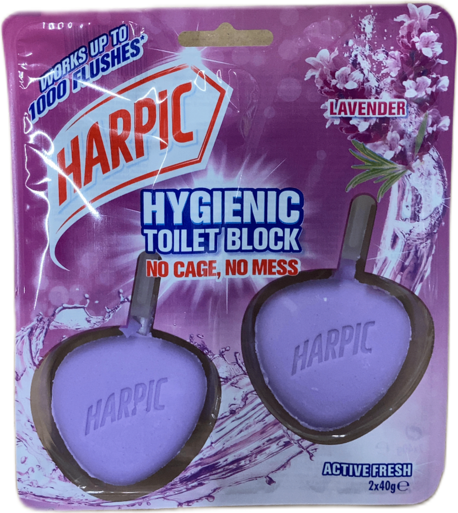 Harpic hreinlætis salernisblokk Active Fresh Lavender 2 x 40 g