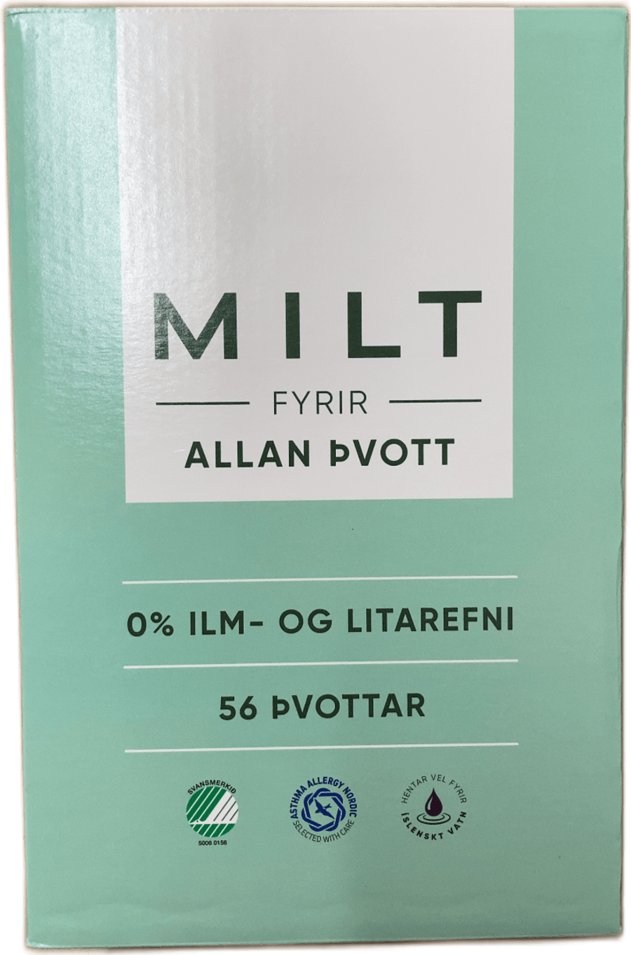 MILT þvottaduft 0% ilm- og litarefni 2 kg