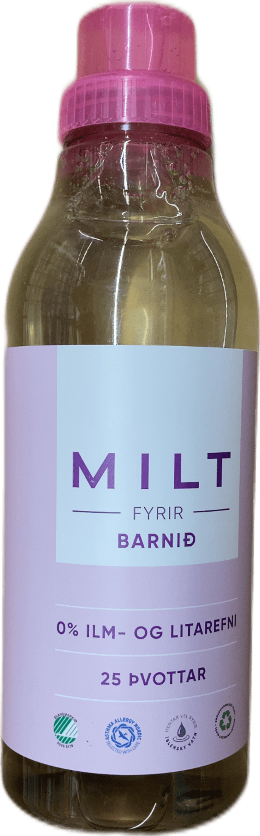Milt Fyrir Barnið þvottaefni 0% ilm- og litarefni 750 ml
