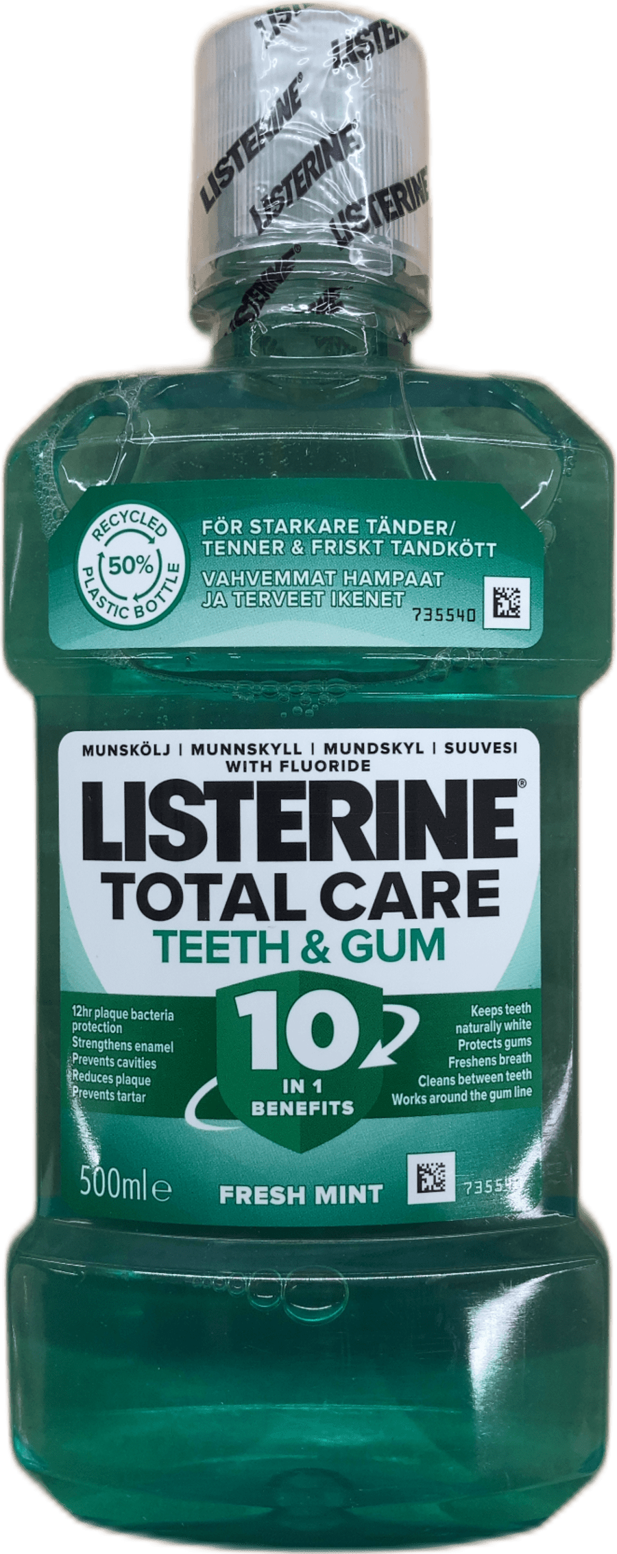 Listerine Total Care munnskol – tennur og tannhold, fersk mynta 500 ml