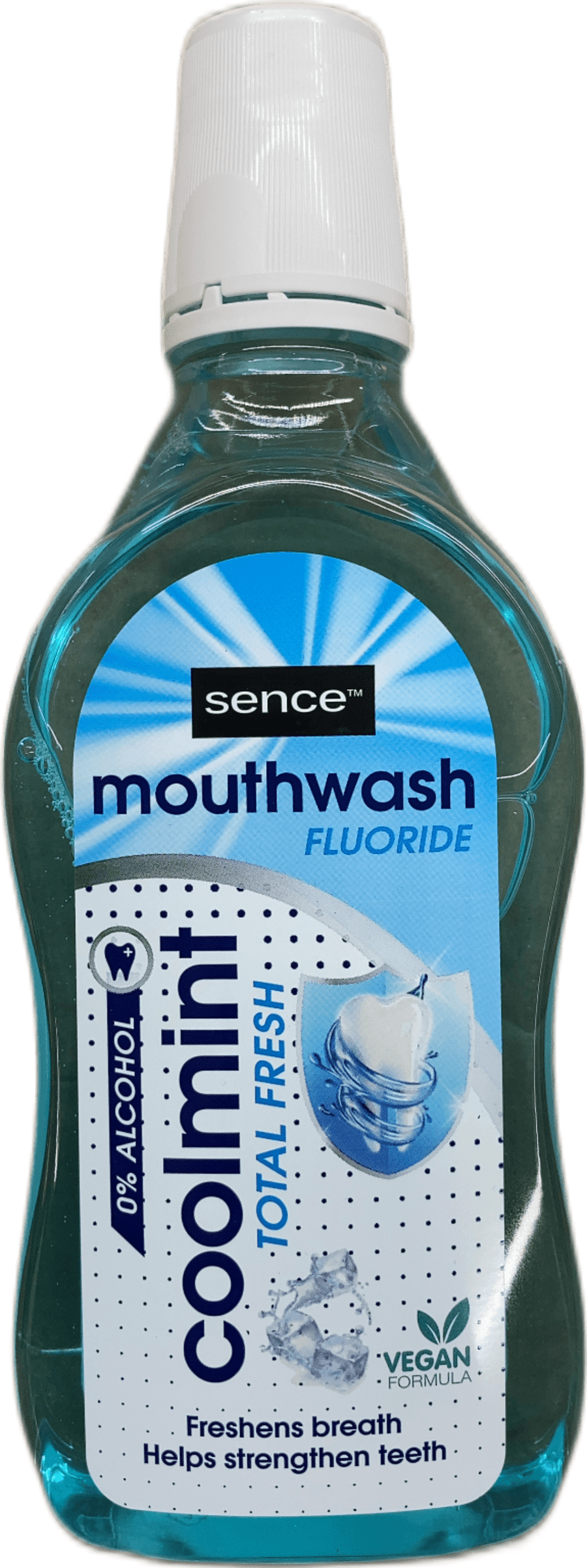 Sence munnskol með flúor, svalt myntubragð, 500 ml