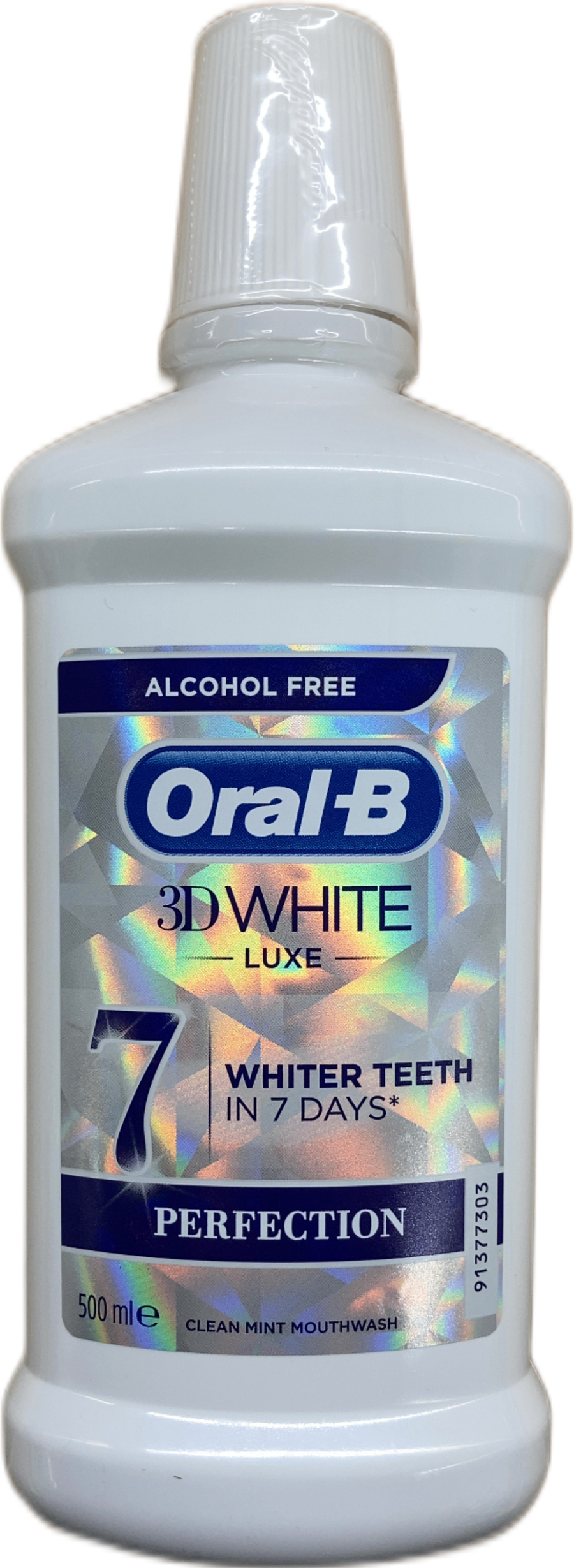 Oral-B 3D White Luxe Perfection áfengislaust munnskol, hreint myntubragð, 500 ml