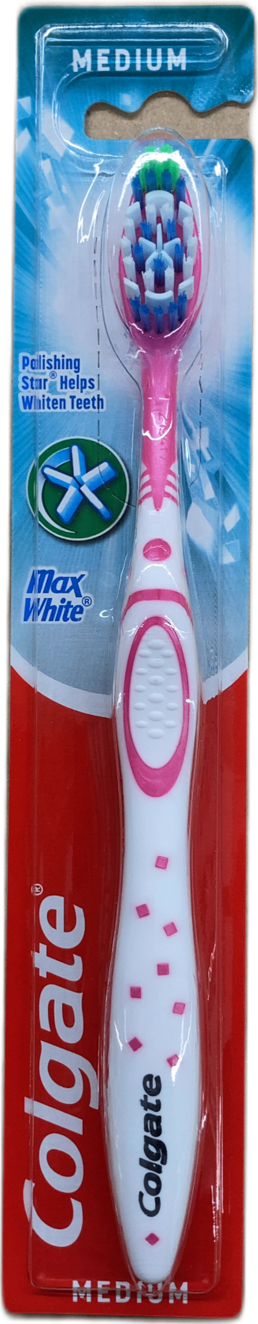 Colgate Max White Polishing Star tannbursti miðlungs, 1 stk