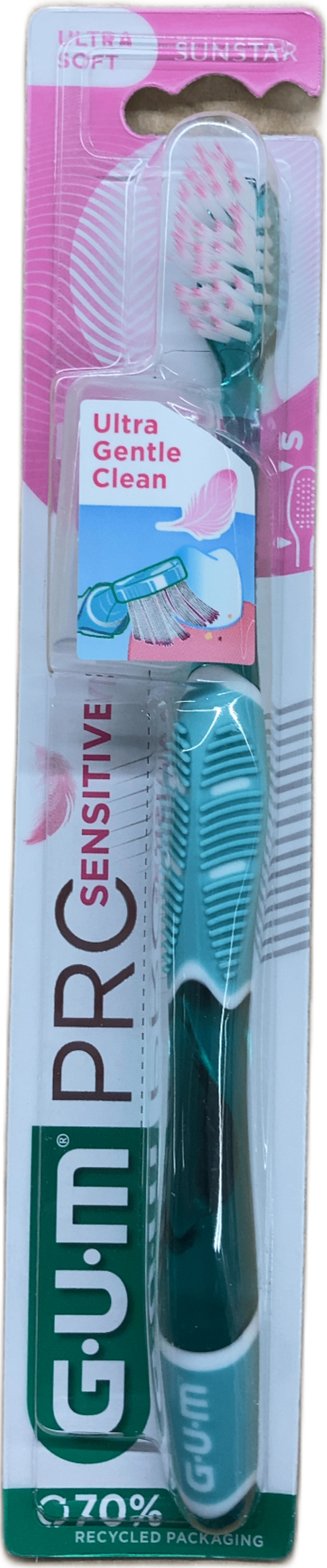 GUM Pro Sensitive Ultra Gentle Clean tannbursti, ofurmjúkur, 1 stk