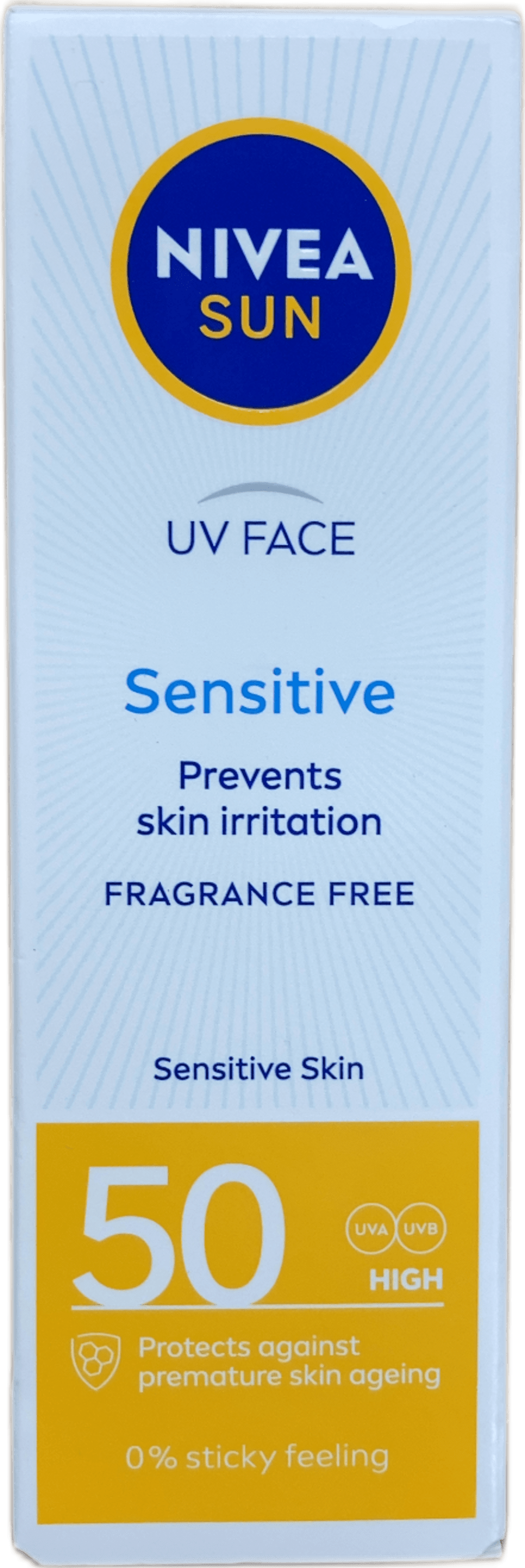 NIVEA Sun UV andlit viðkvæm SPF 50, 50 ml