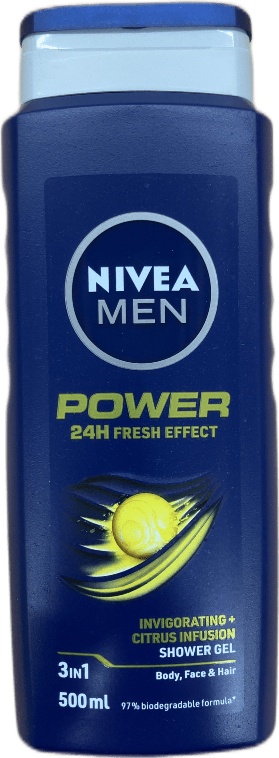 Nivea Men Power 3‑í‑1 sturtugel sítrusblanda 500 ml
