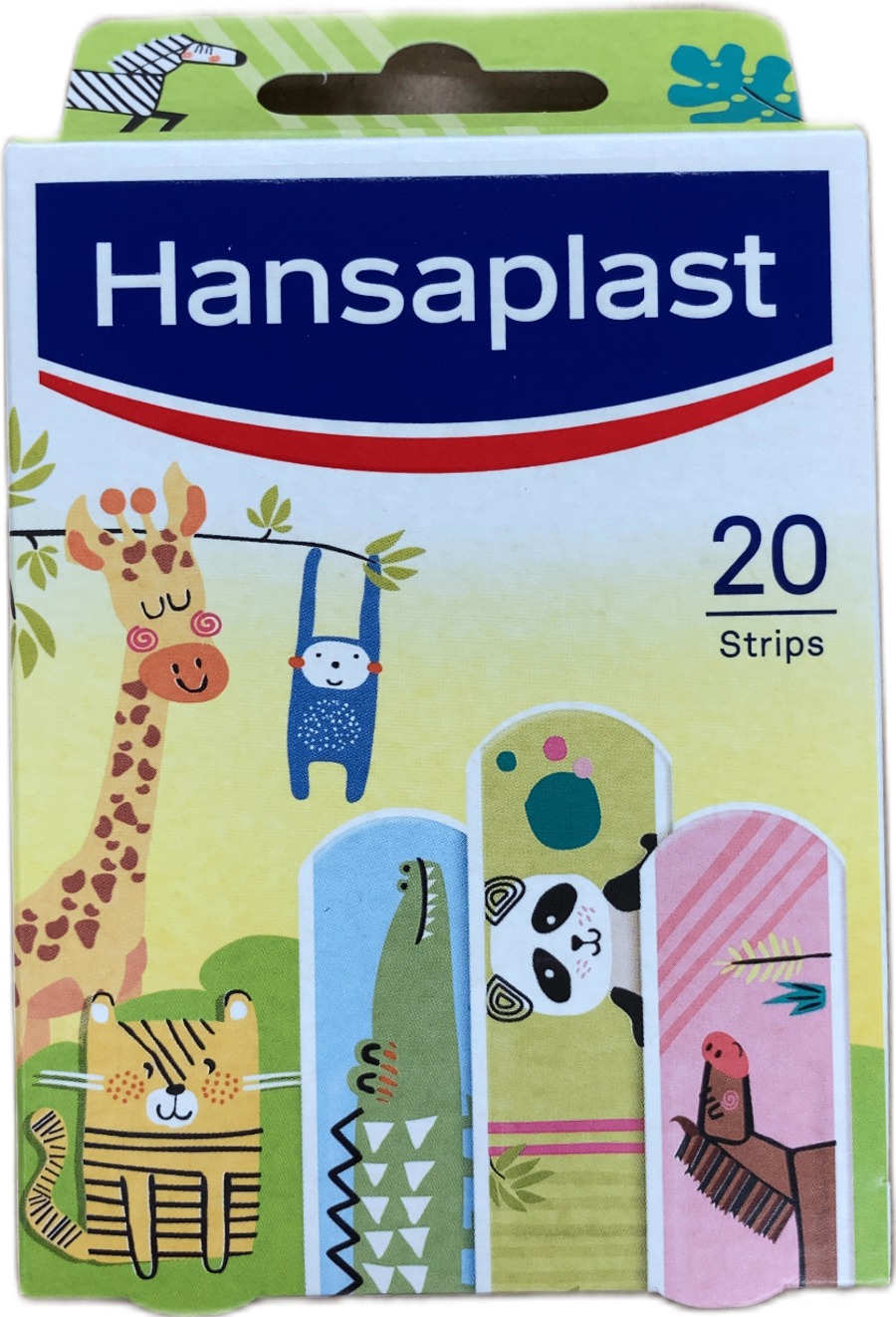 Hansaplast barnaplástrar með dýramynstri, 20 stk