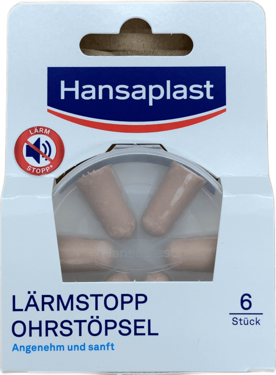 Hansaplast hávaðadeyfandi eyrnatappar, 6 stk