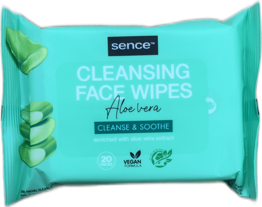 Sence hreinsandi andlitsþurrkur með aloe vera, 20 stk