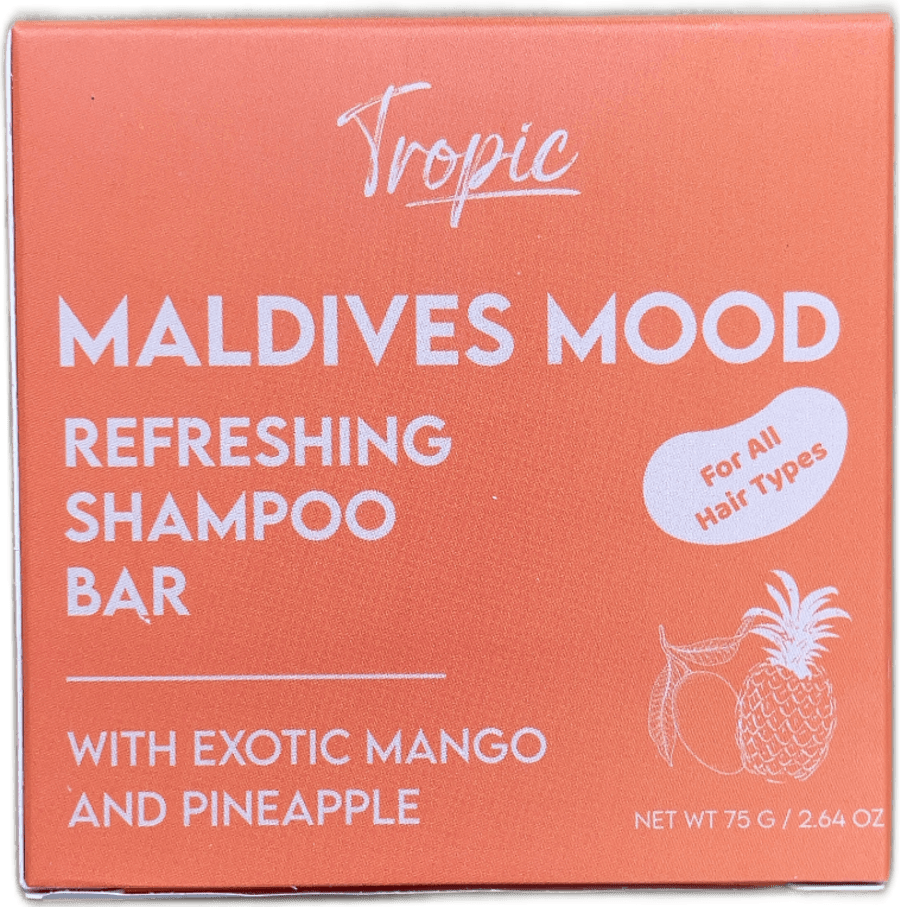 Tropic Maldives skapbætandi sjampóstykki með mangó og ananas 75 g