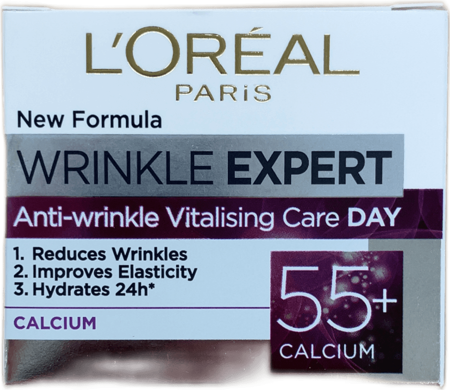L'Oréal Paris Wrinkle Expert hrukkuminnkandi endurnærandi dagkrem 55+ með kalsíum 50 ml
