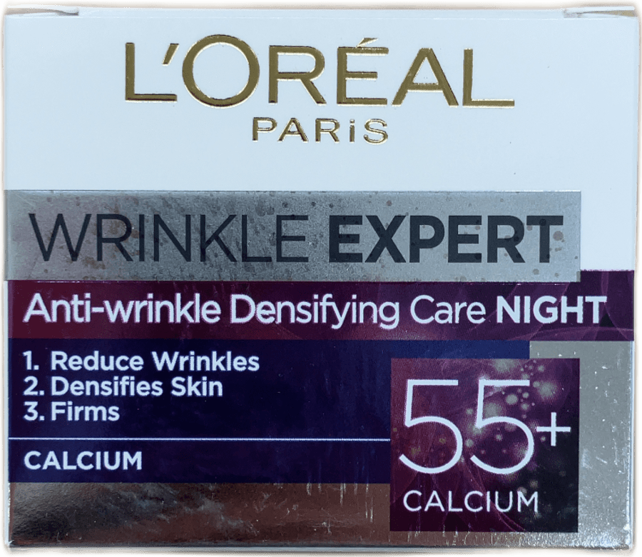 L'Oréal Paris Wrinkle Expert 55+ þéttandi and-hrukkukrem fyrir nóttina með kalsíum 50 ml