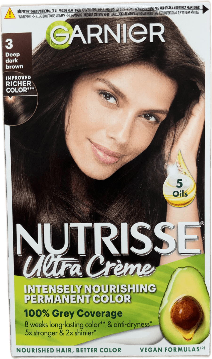 Garnier Nutrisse Ultra Crème 3 Djúpur dökkbrúnn varanleg hárlitun