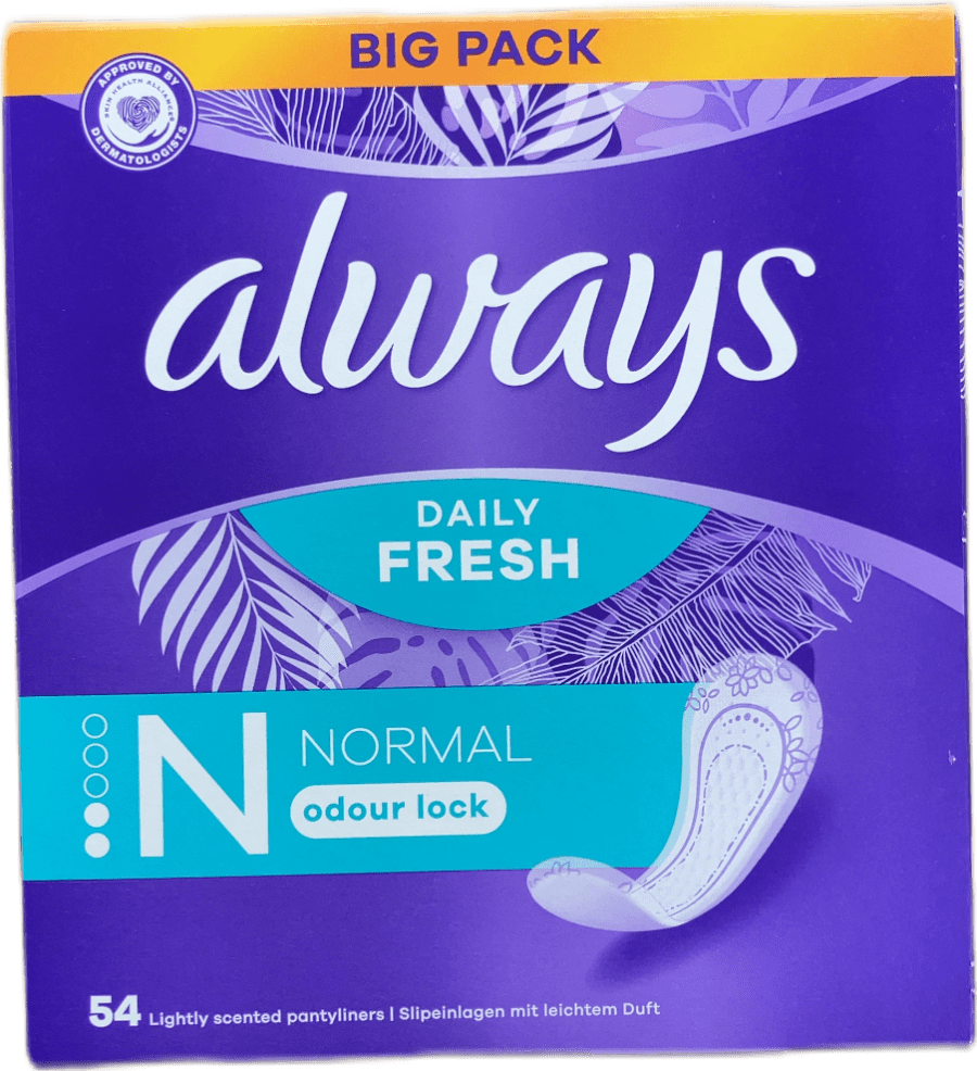 Always Daily Fresh Normal létt ilmandi dagleg innlegg, 54 stk