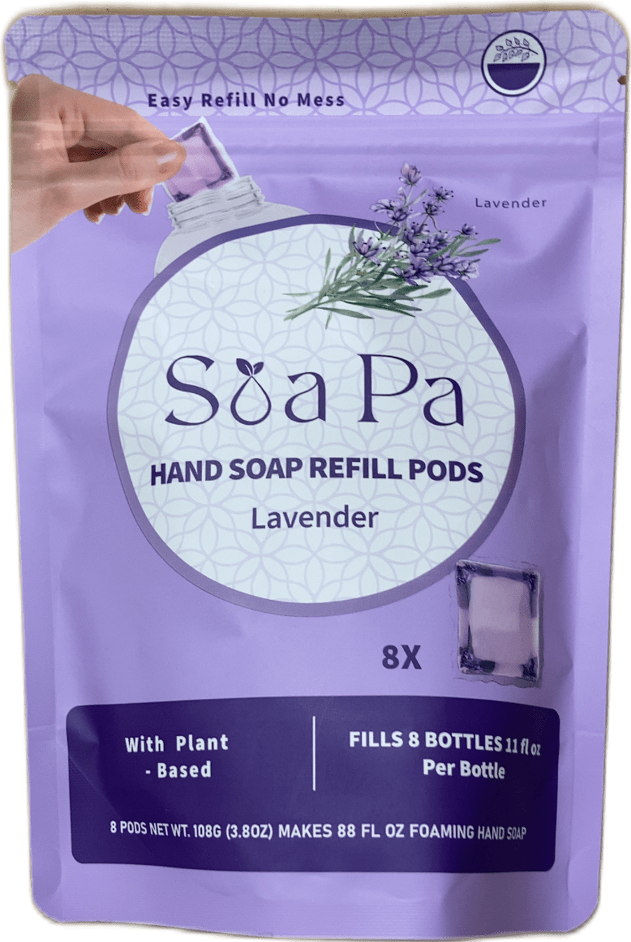 Sea Pa froðusápa fyrir hendur - áfyllingahylki Lavender 108 g (8 stk)
