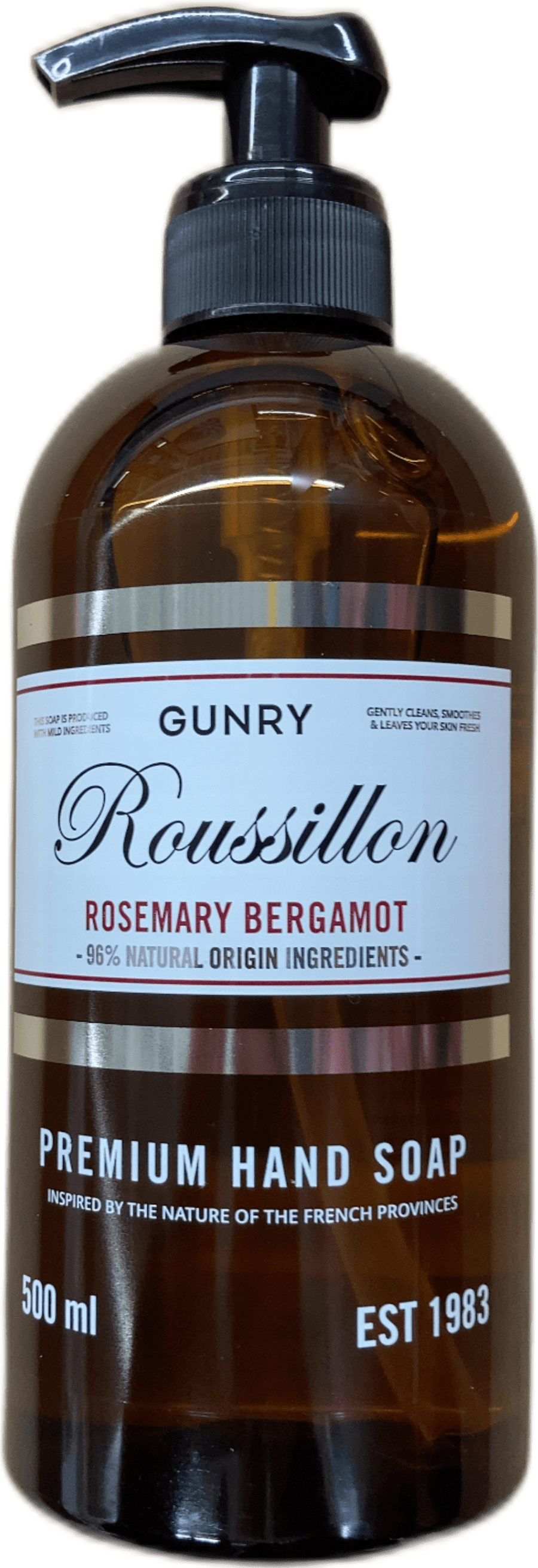 Gunry Premium handsápa rósmarín og bergamót 500 ml
