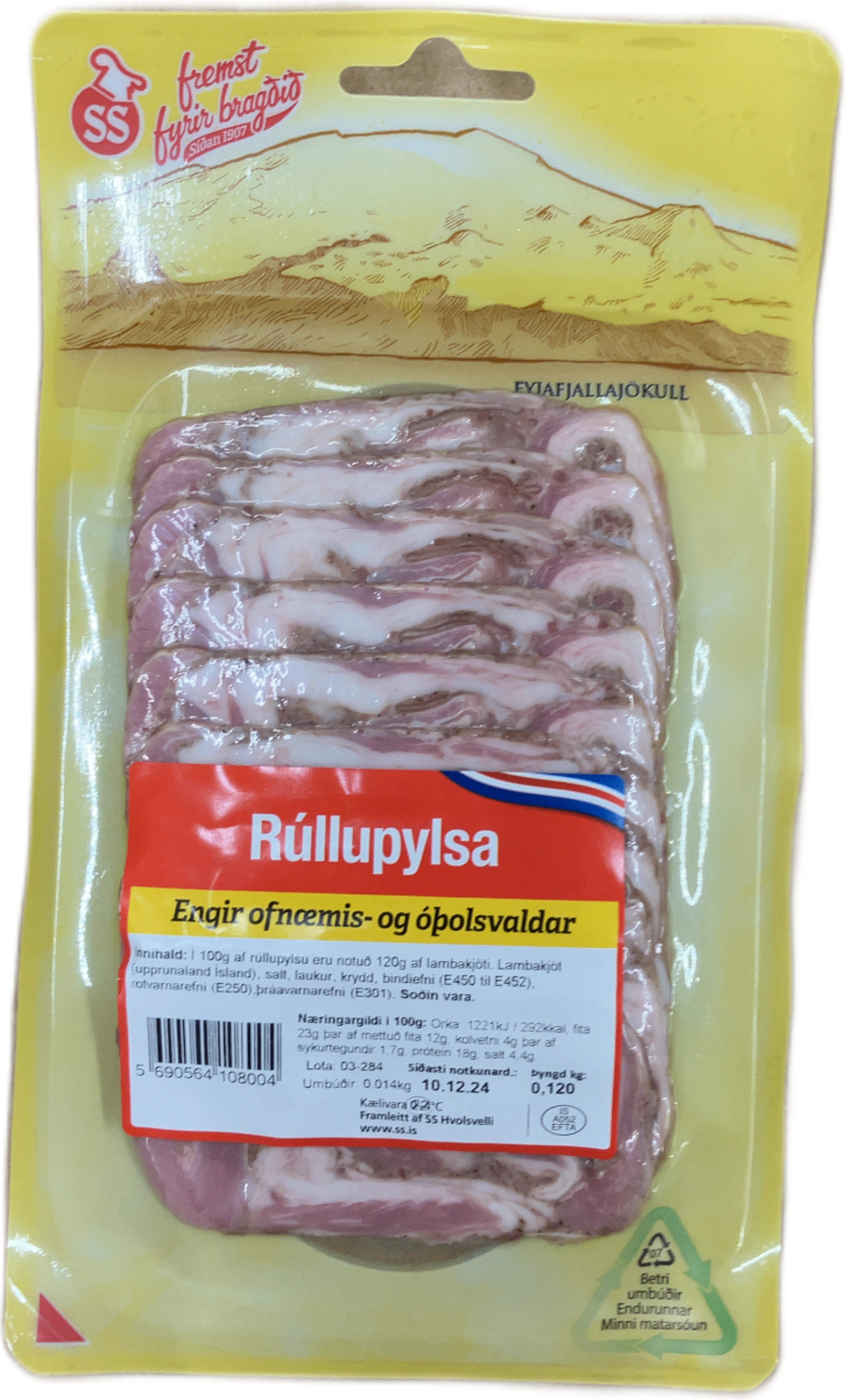 SS Eyjafjallajökull Rúllupylsa 120 g
