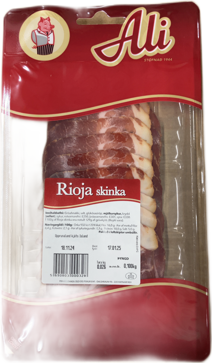 Ali hráskinka rioja 100 gr
