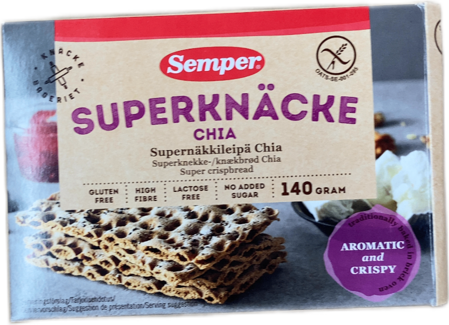 Semper chia hrökkbrauð 140 gr