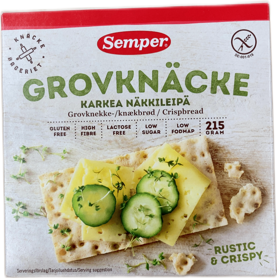 Semper hrökkbrauð gróft 215 gr