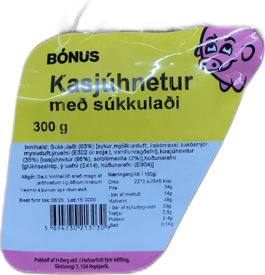 Bónus kasjúhnetur súkkulaði 300 gr