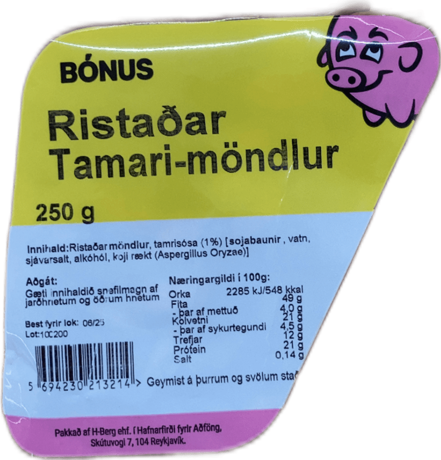 Bónus ristaðar tamari-möndlur 250 gr