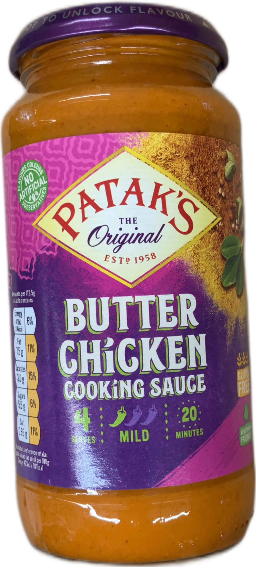 Patak's sósa butter chicken 405 gr