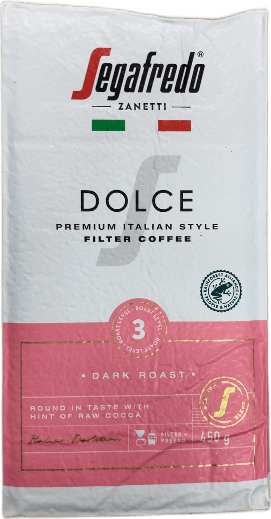 Segafredo dolce kaffi malað 450 gr