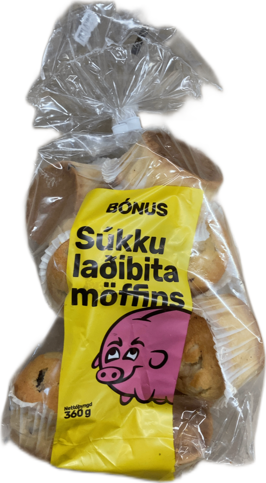 Bónus súkkulaðibita möffins 360 gr