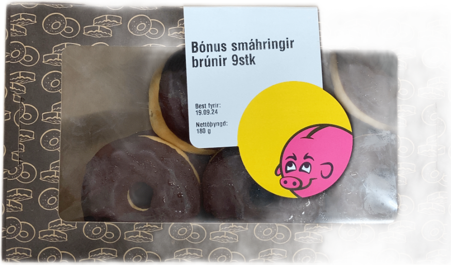 Bónus smáhringir brúnir 9 stk