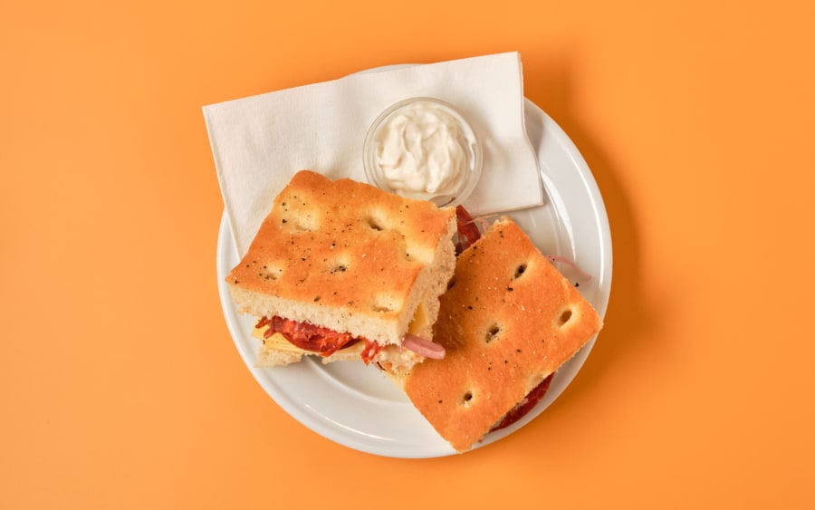 Focaccia með chorizo