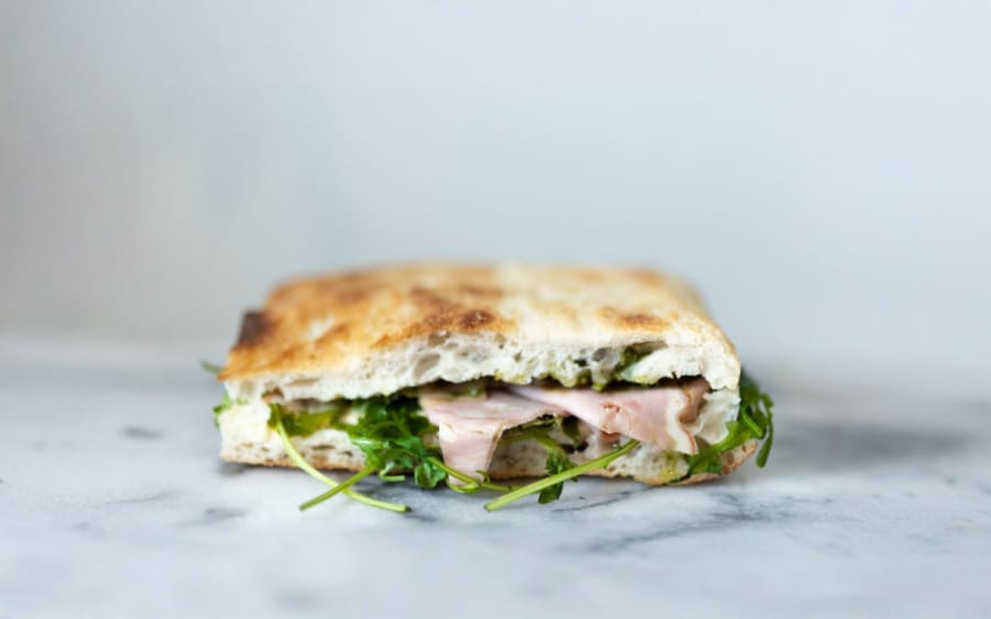 Mortadella focaccia