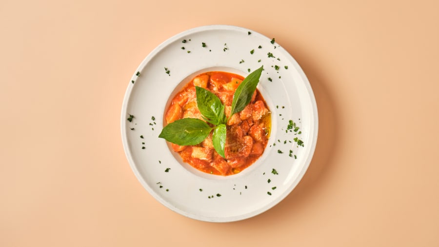 Homemade Gnocchi with Tomato & Basil