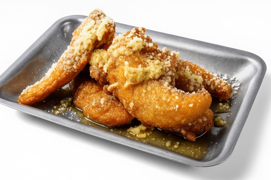 Hvítlaukssmjör og parmesan tenders