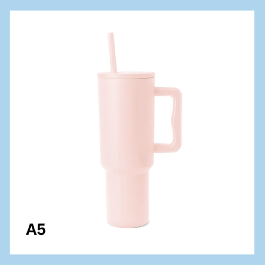 Sérmerktur stálbrúsi með röri 1200ml – 13 litir