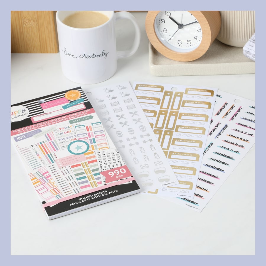 The Happy Planner límmiðar – Tékklistar og venjur
