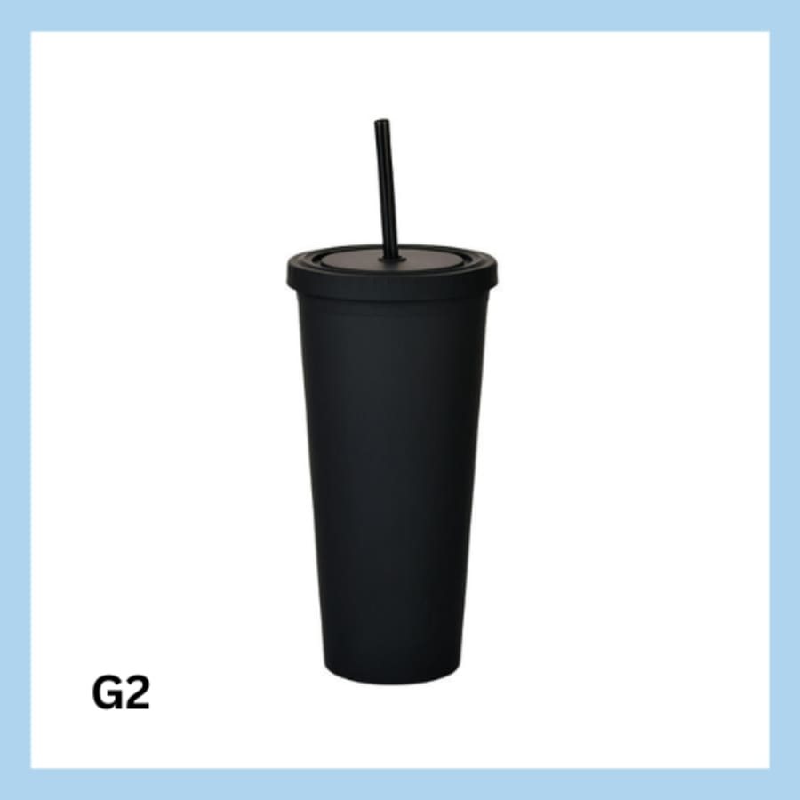 Glas með röri 700ml- 22 litir