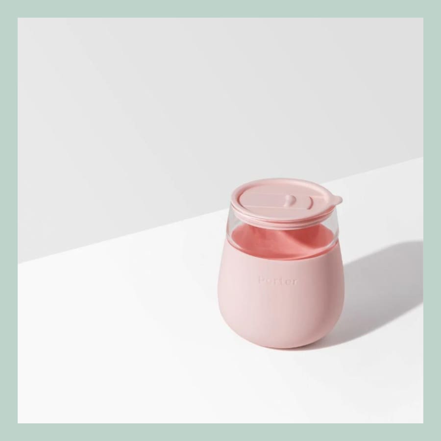 Porter glas með loki – Blush