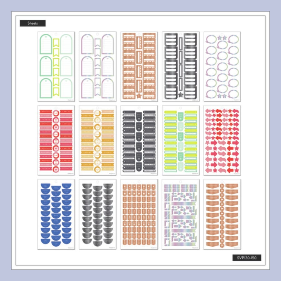 The Happy Planner límmiðar – Dálkar og listar