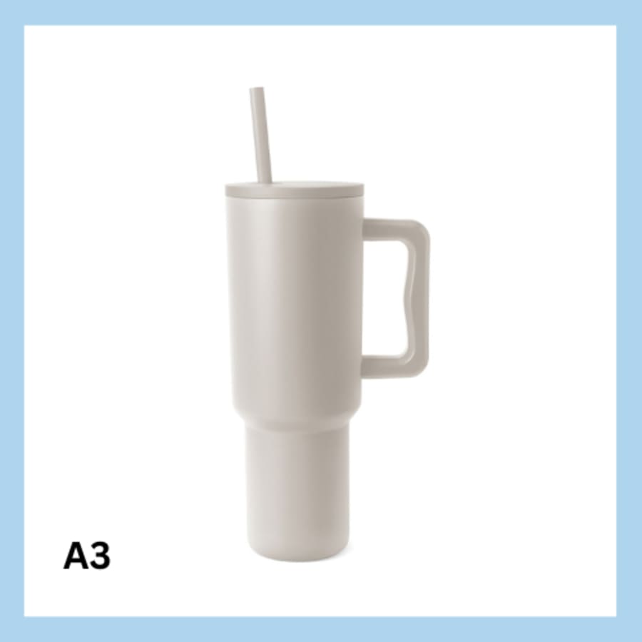 Sérmerktur stálbrúsi með röri 1200ml – 13 litir