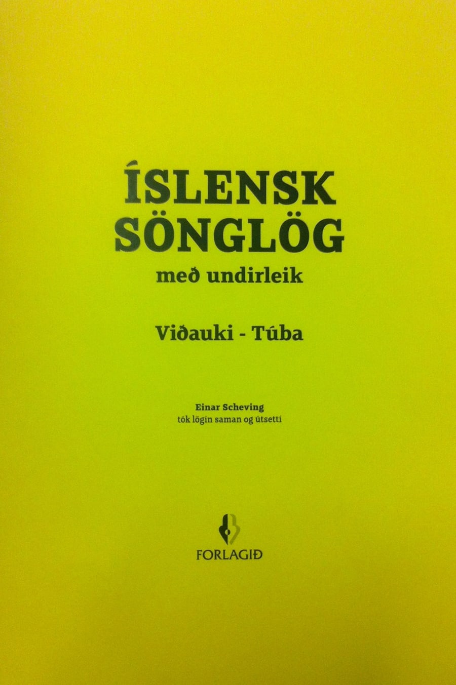 Íslensk sönglög – viðauki, túba