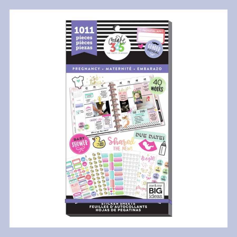 The Happy Planner límmiðar – Meðganga og fyrstu mánuðirnir