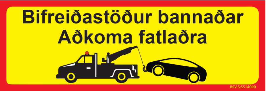 Aðkoma fatlaðra 20x 60 cm