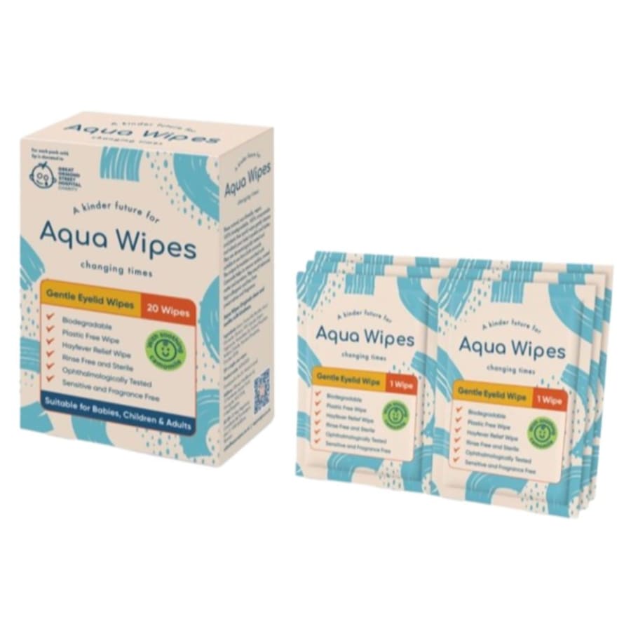 Aqua Wipes Orignals – Gentle Eyelid Wipes Blautþurrkur Fyrir Augu