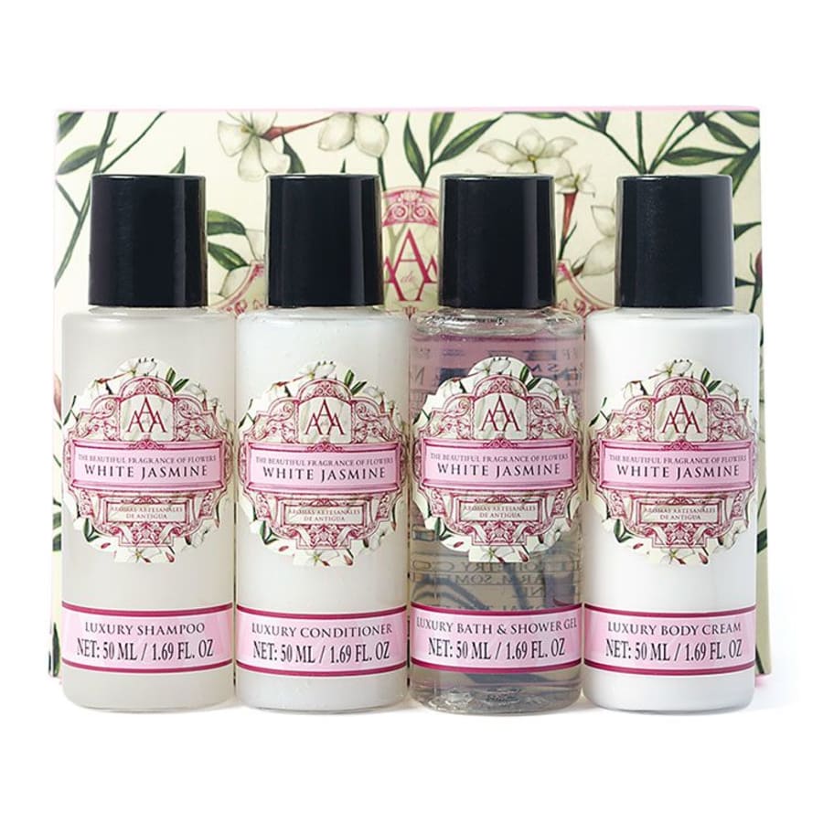 Aromas Artesanales de Antigua Floral White Jasmine Ferðasett