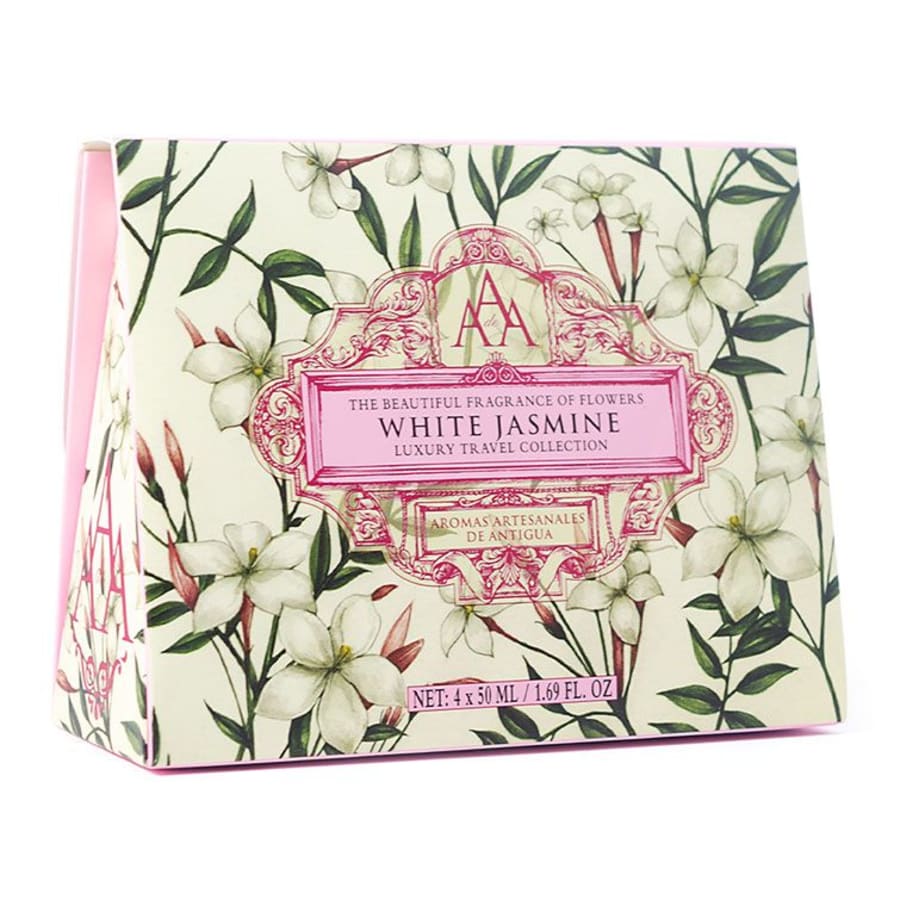 Aromas Artesanales de Antigua Floral White Jasmine Ferðasett